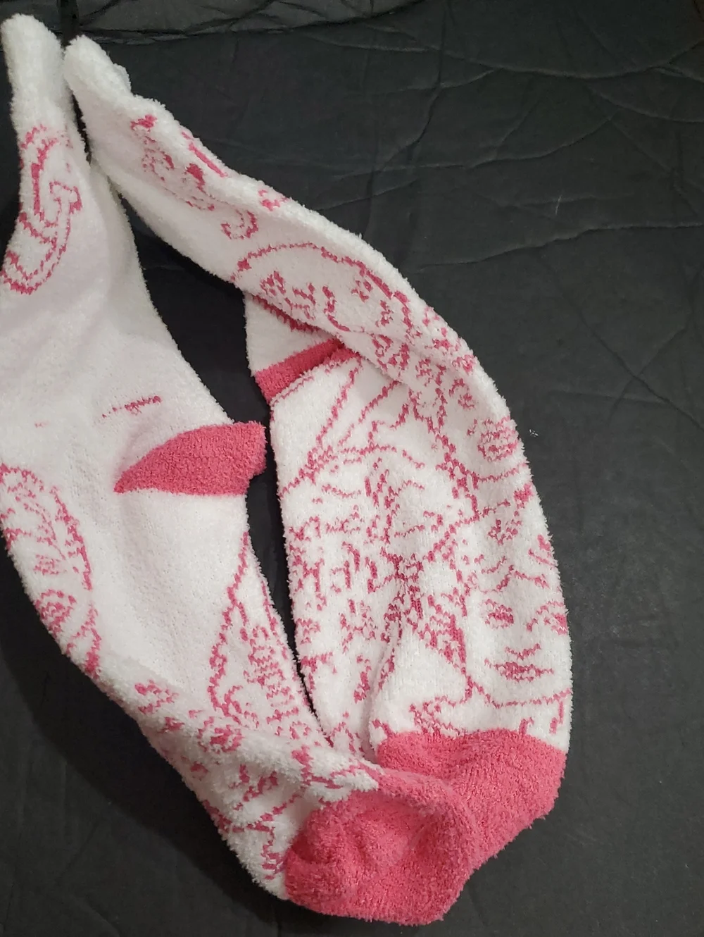 The Golden Girls pink and white cozy fuzzy crew socks brand new